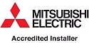 Mitsubishi Electric accredited heat pump installer badge