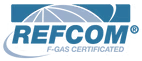 REFCOM F-Gas certified badge for heat pump engineers